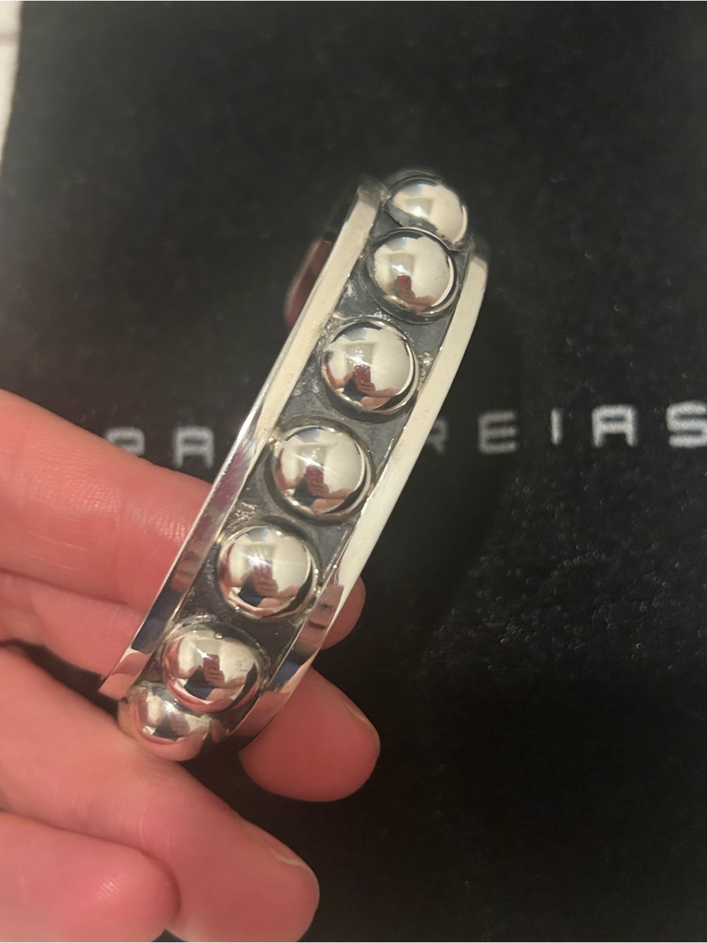 Polished Silver Bead-Accent Women's Bracelet